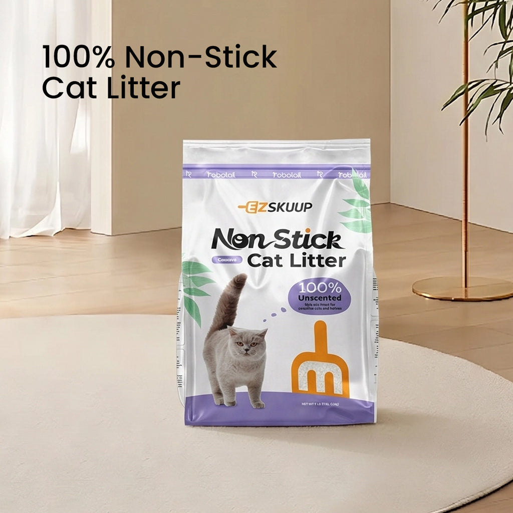 EZSKUUP Non-Stick Cassava Cat Litter 9Lb/4.1kg (Compatible with Robotail Automatic Litter Box C32)