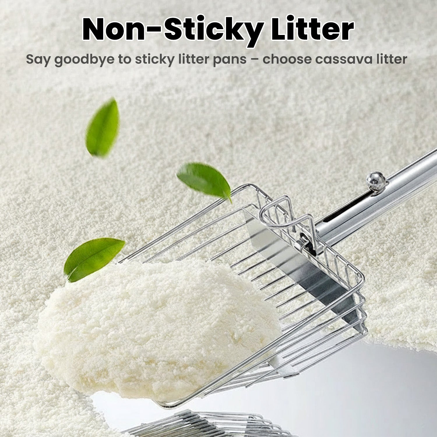 EZSKUUP Non-Stick Cassava Cat Litter 9Lb/4.1kg (Compatible with Robotail Automatic Litter Box C32)