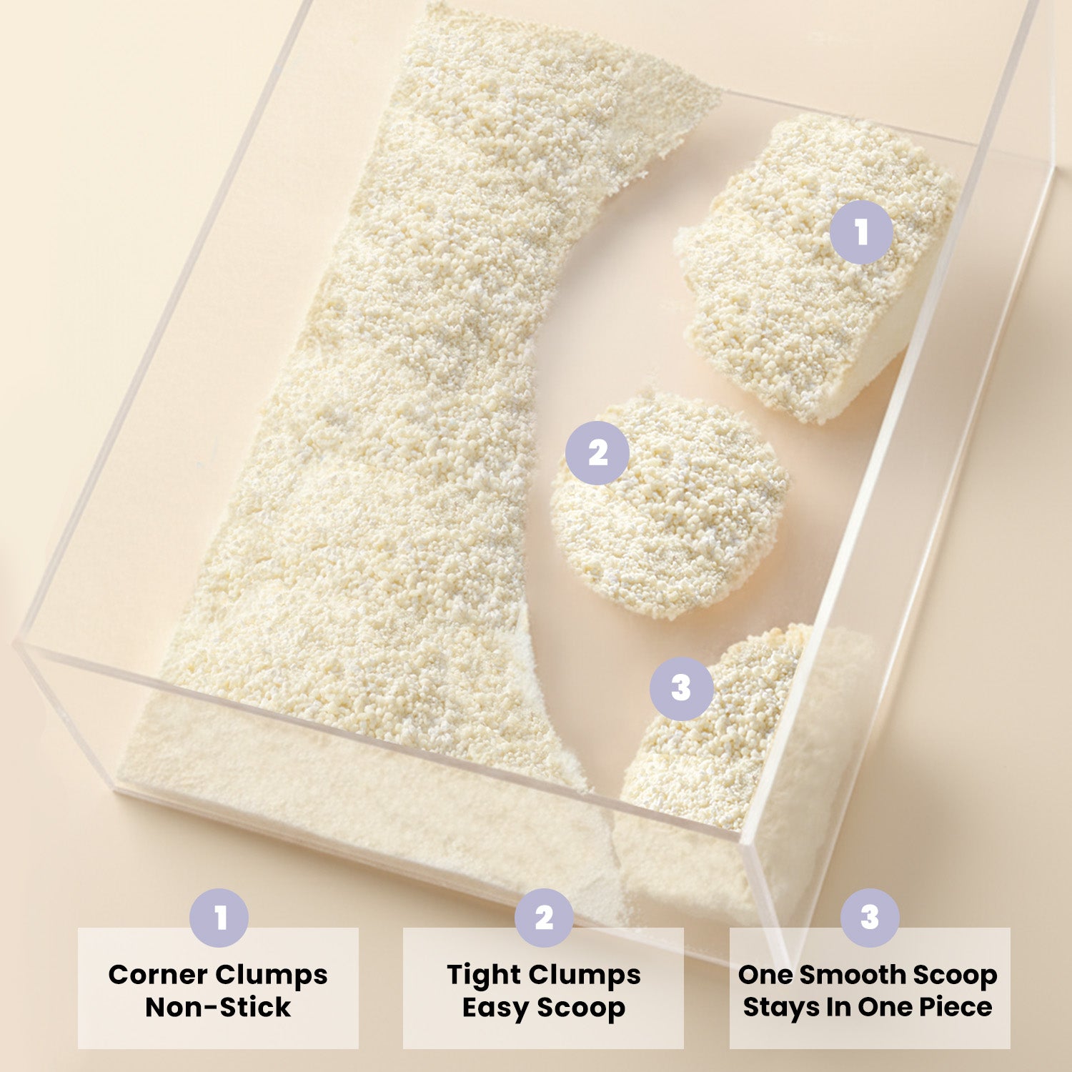 EZSKUUP Non-Stick Cassava Cat Litter 9Lb/4.1kg (Compatible with Robotail Automatic Litter Box C32)