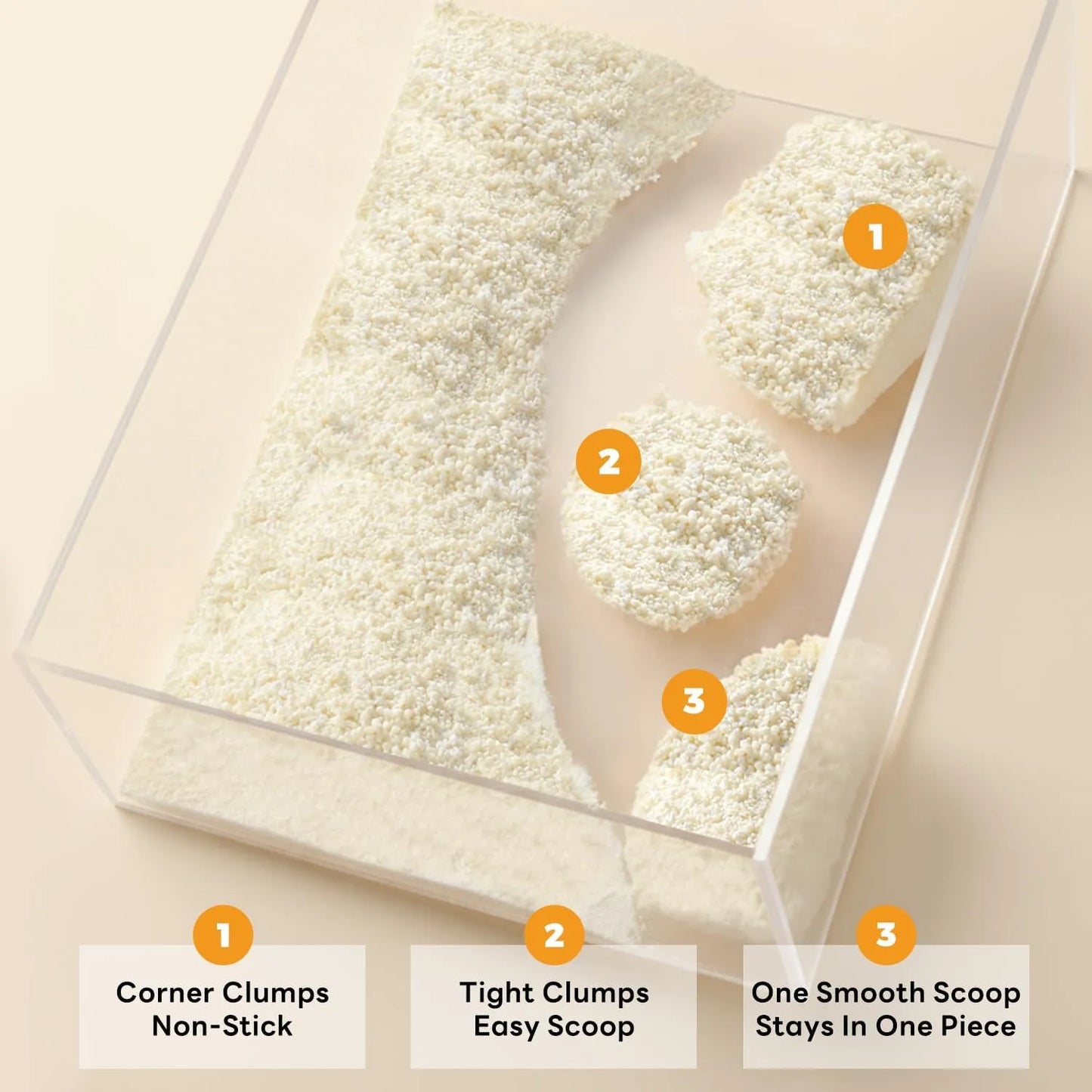 EZSKUUP Non-Stick Cassava Cat Litter 9Lb/4.1kg (Compatible with Robotail Automatic Litter Box C32)