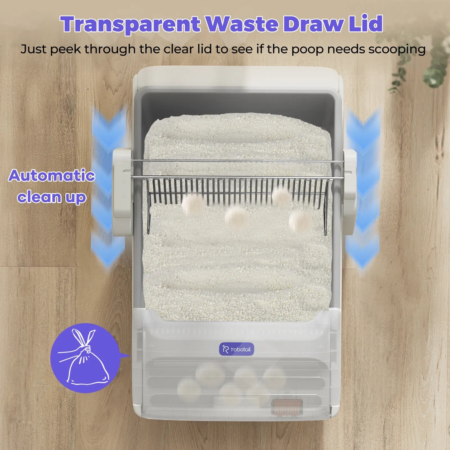 Bac à litière intelligent pour chat Robotail UCAT C32 PRO