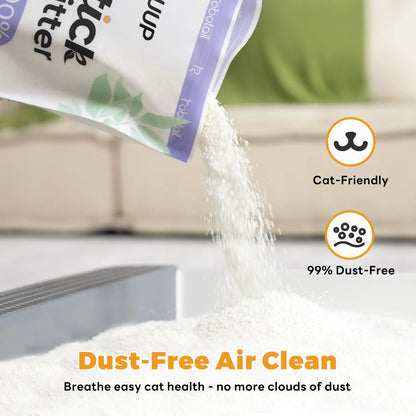 EZSKUUP Non-Stick Cassava Cat Litter 9Lb/4.1kg (Compatible with Robotail Automatic Litter Box C32)